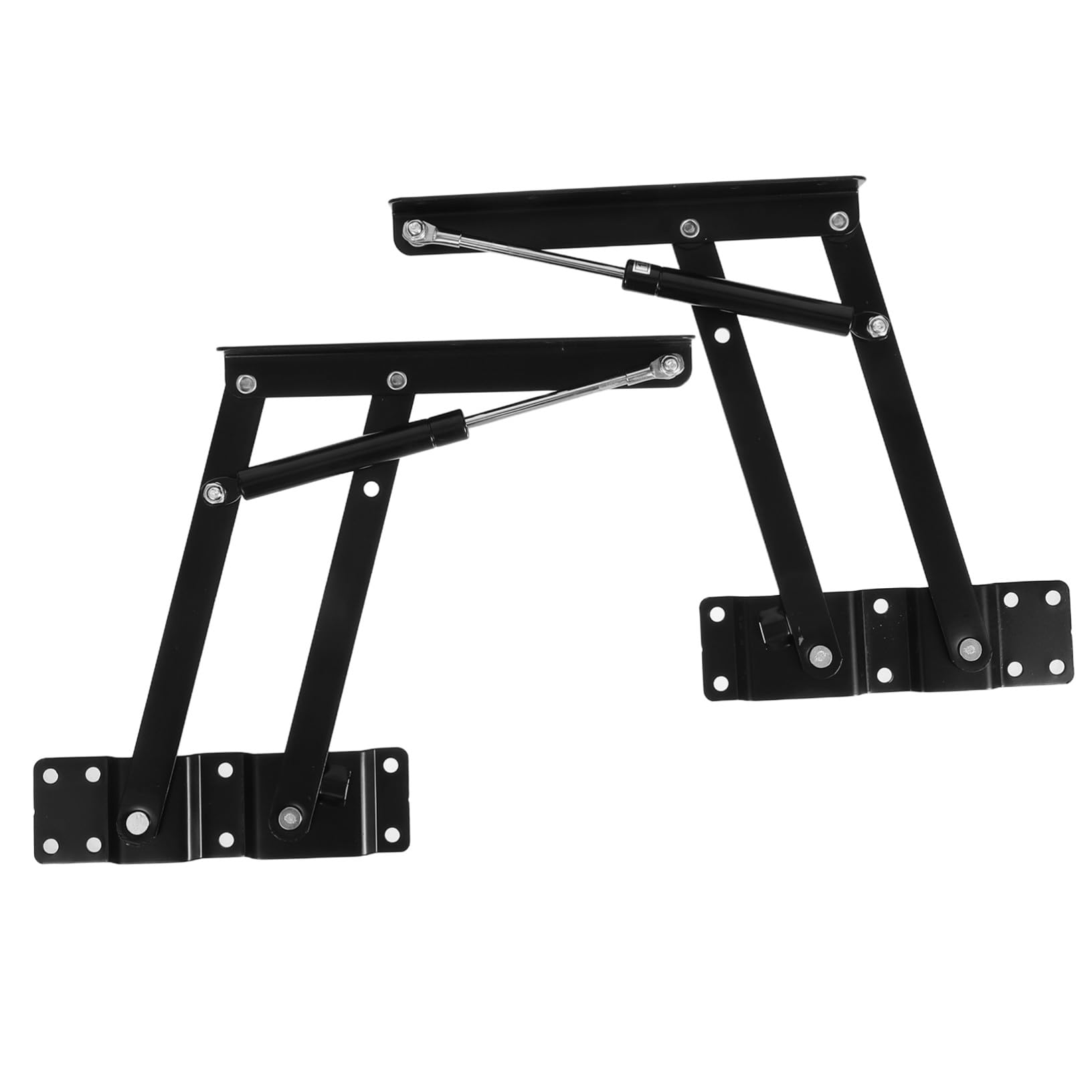 Mikinona Mecanismo de Elevación para Mesa, 2 Pcs, Bisagra Amortiguación Hidráulica, Soporte Ajustable, Sistema de Gas, para Muebles de Salón y Comedor