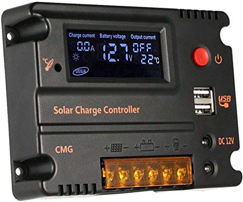 10A Solar Charge Controller Solar Panel Battery Regulator Auto Switch Solar Controller Temperature Compensation 12V/24V