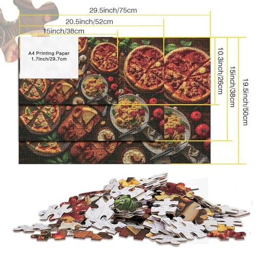 Puzzle de 1000 piezas de comida adultos para decoración de oficina 5