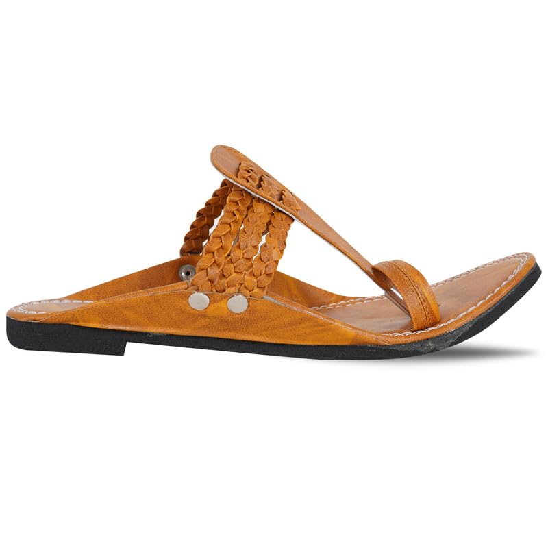 Image of DFR Ethnic Sandals For Boys Men, Comfortable Rajasthani Slippers