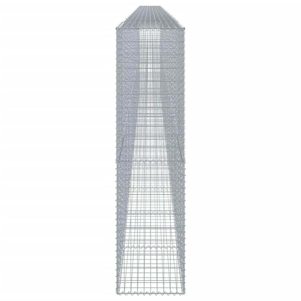 Kosz z kamienia ocynkowany do użytku na zewnątrz jako gabion z pokrywą, 1200 x 50 x 200 cm, montaż bez użycia narzędzi, kosz metalowy do ochrony prywatności i ściany podtrzymującej