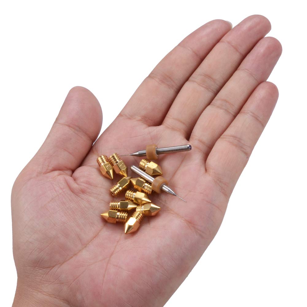 10 Ugelli MK8 0.4mm Per Stampanti 3D + 2 Aghi Pulizia - Ottone, Per Creality CR-10, Makerbot, Reprap - Foto 12