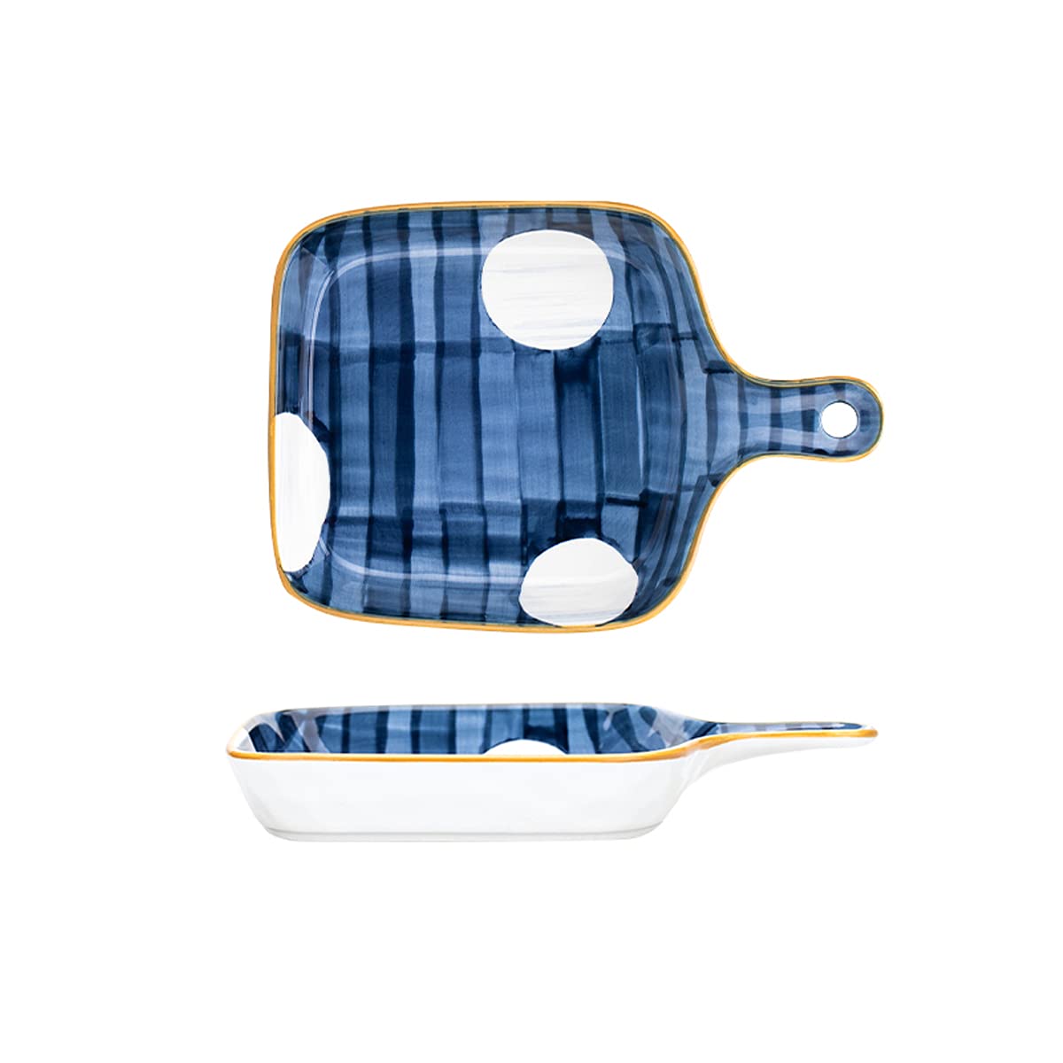 emaliowana forma do pieczenia, zestaw blach do pieczenia, porcelanowe naczynie do pieczenia, 9-calowe naczynie do pieczenia lasagne z pojedynczym uchwytem, ​​forma do pieczenia ciasta, zestaw 2 szt.,