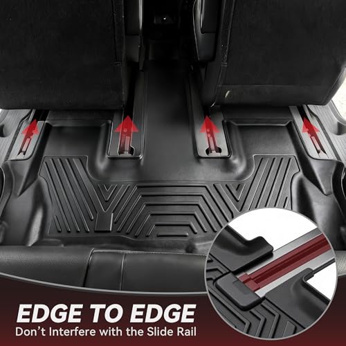 Image of YITAMOTOR Floor Mats for Kia Telluride All Weather 2025-2020 7 or 8 Seater | Custom Fit TPE Rubber Mat, Kia Telluride Accessories Floor Liners Full Set, 1st & 2nd & 3rd Row & Backrest Mat & Cargo Liner