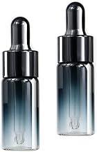 Eyedropper Bottles 10ml (2 pcs) - Blackout Bottles - Glass Dropper Bottles - Aroma Storage Containers - Aroma Bottles - Perfume & Aroma Storage Containers - Refillable Perfume Containers (Black Lid)