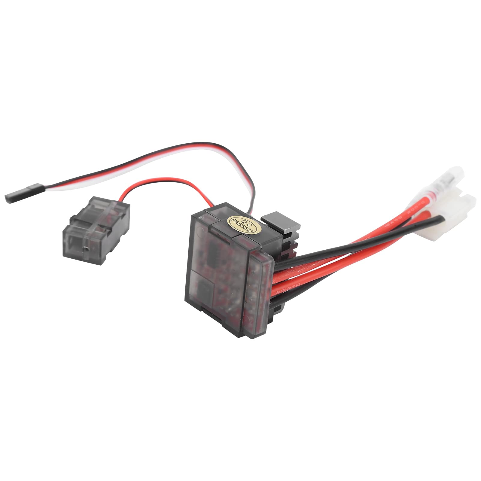KIMISS ESC RC Contrôleur de vitesse brossé pour voiture, bateau, régulateur de vitesse double voie 320 A pour batterie au lithium 3S, compatible avec voitures et bateaux télécommandés, courant 600 A