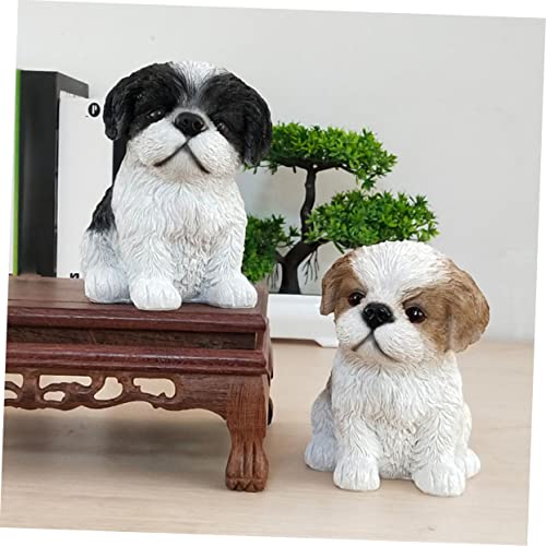 Figura de Perro Shih Tzu de Resina 13x13x10 cm Decoración Hogar miniatura 3