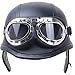 Produktbild SXC Halber Motorradhelm, Vintage Harley Helme mit Brille geeignet für Männer und Frauen Harley Motorradhelm Bike Cruiser Scooter, DOT/ECE-Zulassung