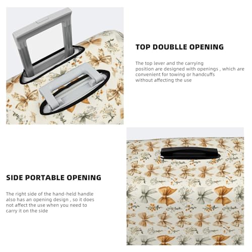 Luggage Cover Protector - Floral Plaid Bow Print Suitcase Covers for Luggage Fit 18-21 Inch Suitcase4