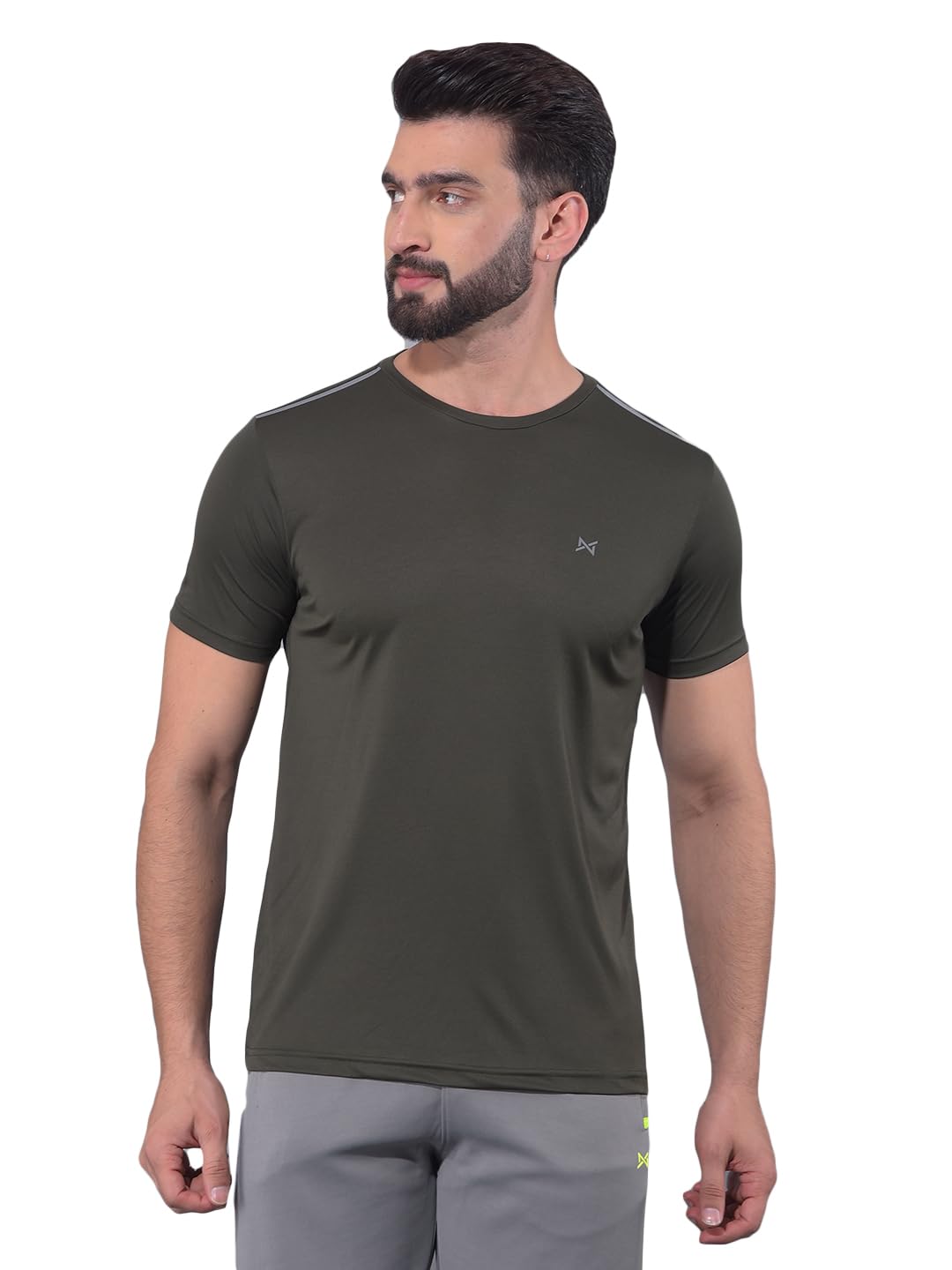 Force NXT Round Neck T-Shirt for Men Pack of 1| Men’s Anti Odour Anti Viral | Premium Microfibre Sports Yoga & Gym T-Shirt | Regular Fit, Ultra Soft, Short Sleeve T-Shirt-picture-22