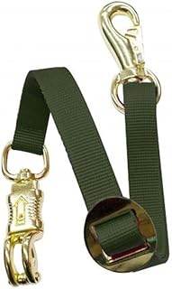 Showman Adjustable Heavy Duty Trailer Tie Strap Panic Snap Bull Snap Horse Pony (Hunter Green)