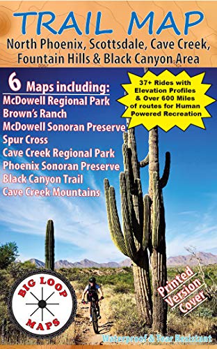 Trail map for Mountain biking, Running & hiking. North Phoenix, Scottsdale, Cave Creek