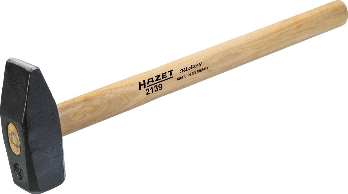 HAZET mazo 2139-1 I 3 kg cabeza forjada I mango nogal I 600 mm I versátil