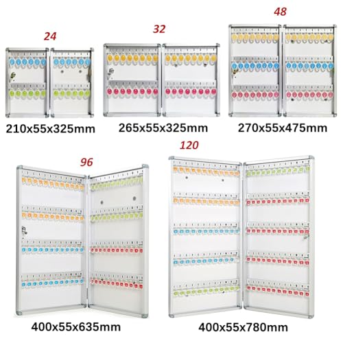 Boîte à clés murale en métal et carte résistante aux intempéries, solution de rangement sécurisée idéale pour une utilisation en intérieur/extérieur, comprend des crochets pour un accès facile