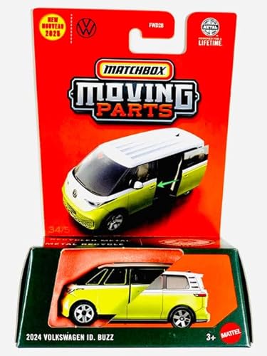 Hot Wheels Match Box Moving Parts Volkswagen ID Buzz for 3 Years & Above (Green)