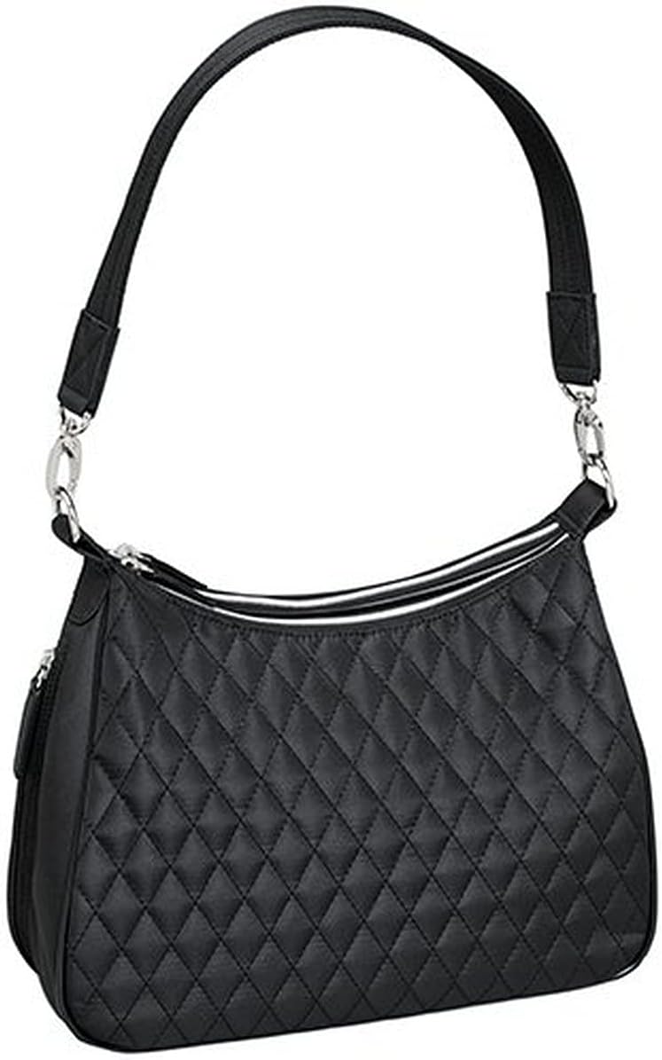 Gun Tote'n Mamas Conceal Carry Quilted Microfiber Hobo Handbag, Black, One Size