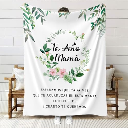 RoCetysell Regalos Día de la Madre, Manta para Mama 50 x 60cm, Regalo Madre Originales para Mantas para Cama, Regalo San Valentin para Mamá de la Hija Hijo, Regalos Mamá Cumpleaños