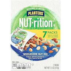 1 of PLANTERS NUT-RITION Wholesome Mixed Nuts, Plant Based Protein, 1.07 Oz x 7 | Mixed Nuts Snack Packs: Cashews, Almonds, Macadamias. Snacks for Adults. Healthy Snacks. Individual Snacks