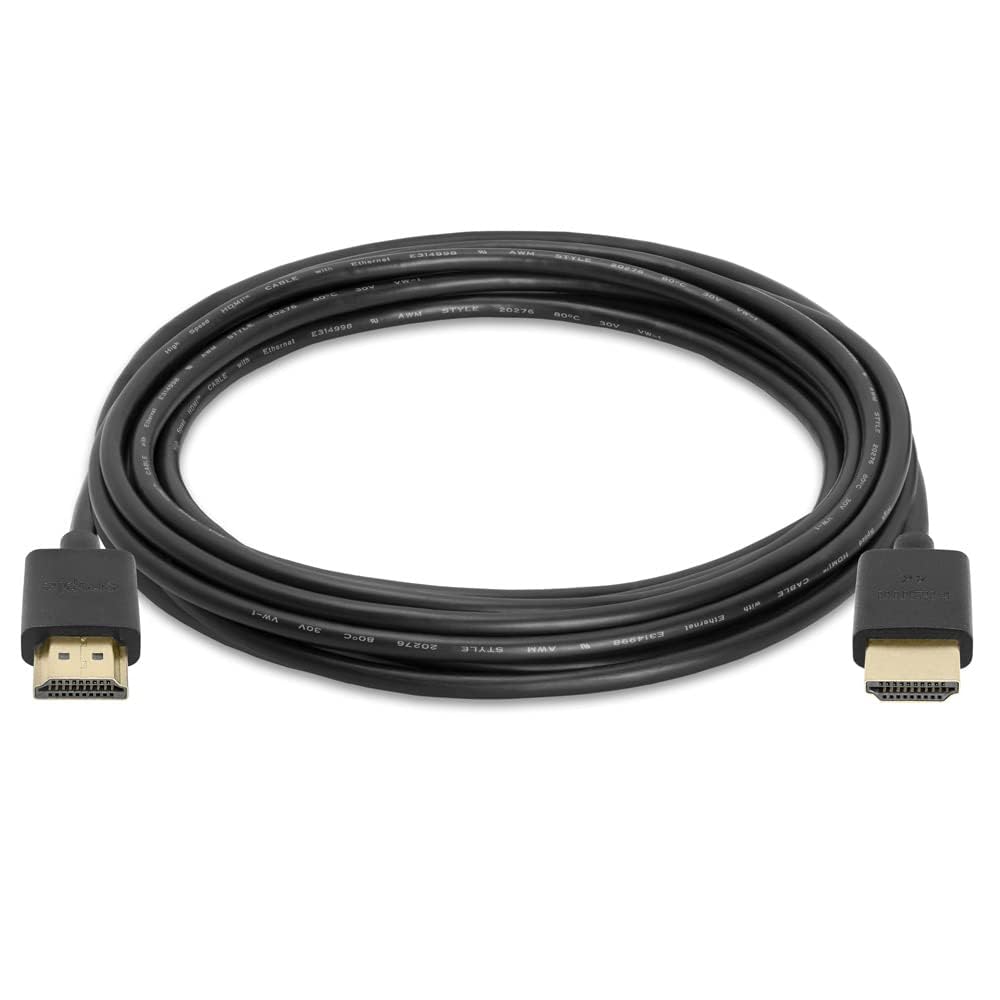 Cmple - Cable HDMI de alta velocidad con Ethernet 30AWG - 3 pies (15FT, Negro)