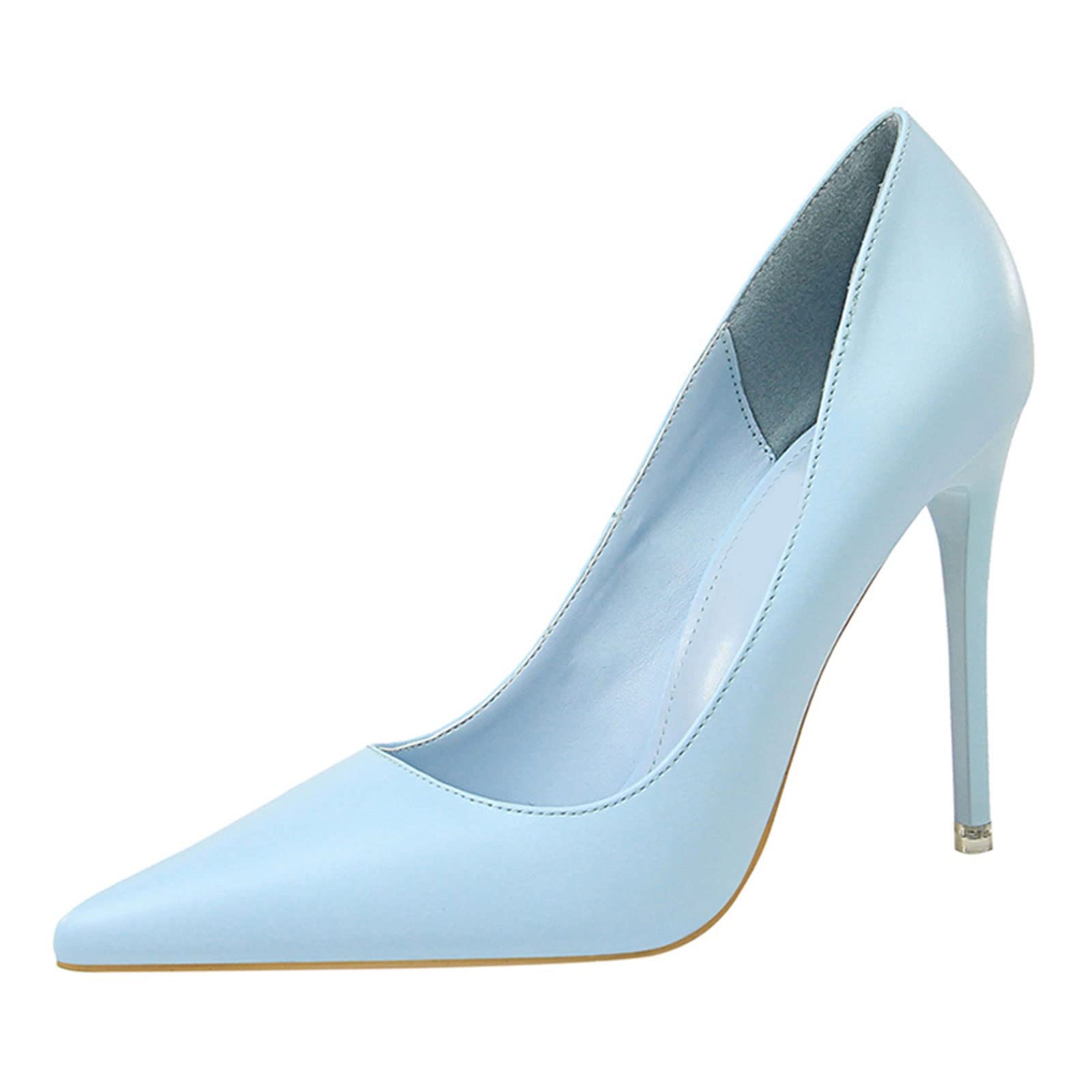 High Heels Pumps Women Shoes Candy Colors High Heels Stilettos Pointed Toe Shallow Wedding Red Black