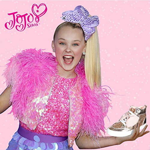 JoJo Siwa Girls High Top Fashion Sneakers, Rose Gold (Toddler, Little Kid)4
