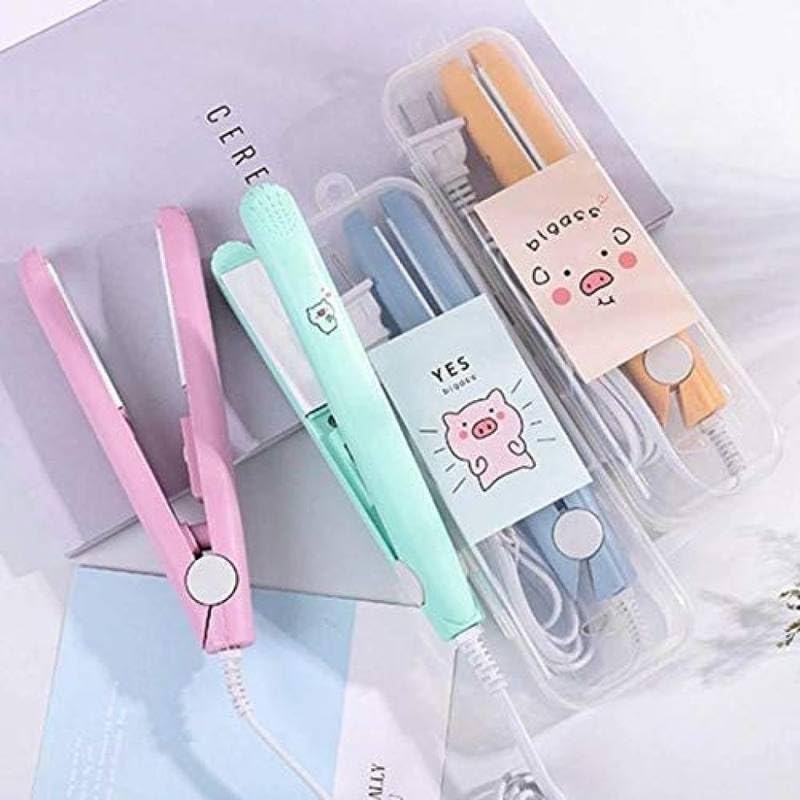 Mini Hair Straightener, Portable with Travel Case, Quick Heat Ceramic Plates for Instant Styling (Piece-01)-image-41