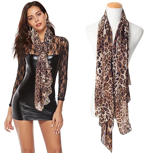 INOGIH Women Print Florals Shawl Wraps Lightweight Scarfs - Fashion Leopard Print Sunscreen Shawls Holiday Scarf for Travel2