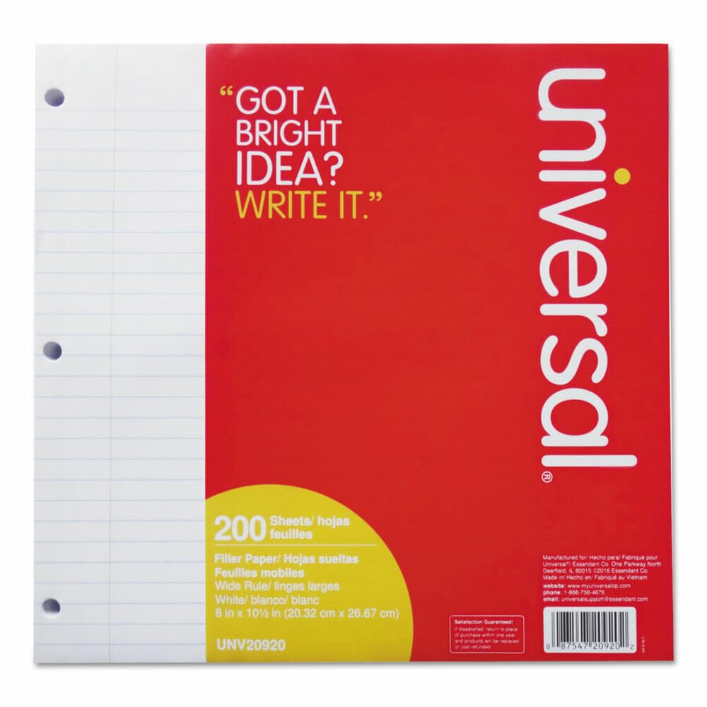 Filler paper feuille mobile blanche large ligne 200 p - 4