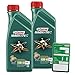 Produktbild 2x 1 L = 2 Liter Castrol Magnatec 10W-40 A3/B4 Motor-Öl inkl. Ölwechsel-Anhänger