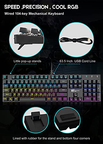 Teclado Mecánico Gamer TDT Full Size Cableado RGB miniatura 7