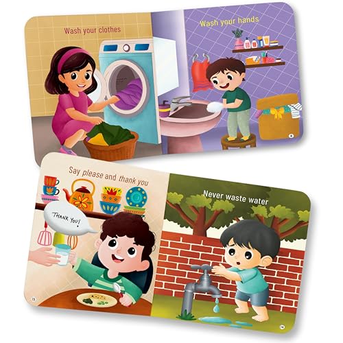 Image of Good Habits for Kids - Illustrated Board Book for Children - Manners Book - Inculcate Kindness, Discipline, Fitness and Exercise - Early Childhood Education - Age 2 - 6
