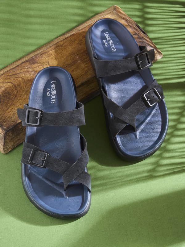 Image of UNDERROUTE mens Underroute Urgh 02 Stylish Durable Soft Footbed Synthetic Casual Sandals for Men Sandal