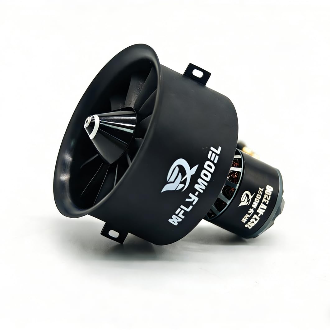 XFLY-MODEL 50mm 12-Blade EDF Electric Ducted Fan with 6S 2627-KV3200 Brushless Outrunner Motor RC Model Jet Aircraft