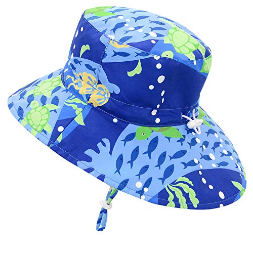 American Trends Kids Sun Hat Toddler Wide Brim & Adjustable UPF 50+ Sun Protection Hat for Boys Girls 6 Months-8 Years