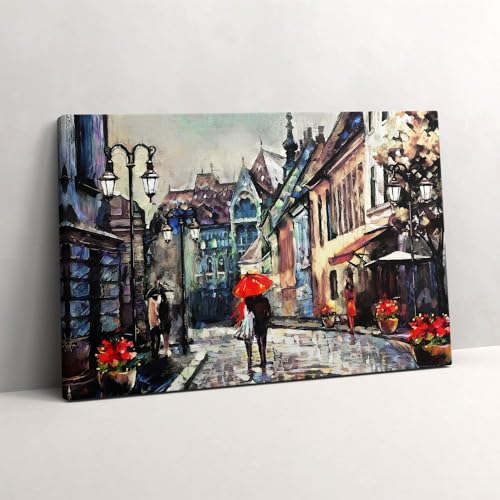 Tableau photo sur toile 60x40cm d'architecture urbaine pour décoration murale de bureau