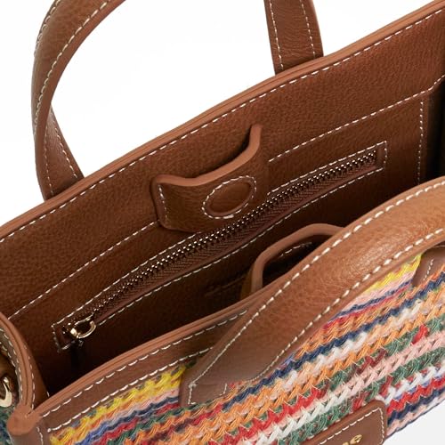 Dune London DIDDYDAMSAY Rainbow Raffia Tote One Size Grab Bag