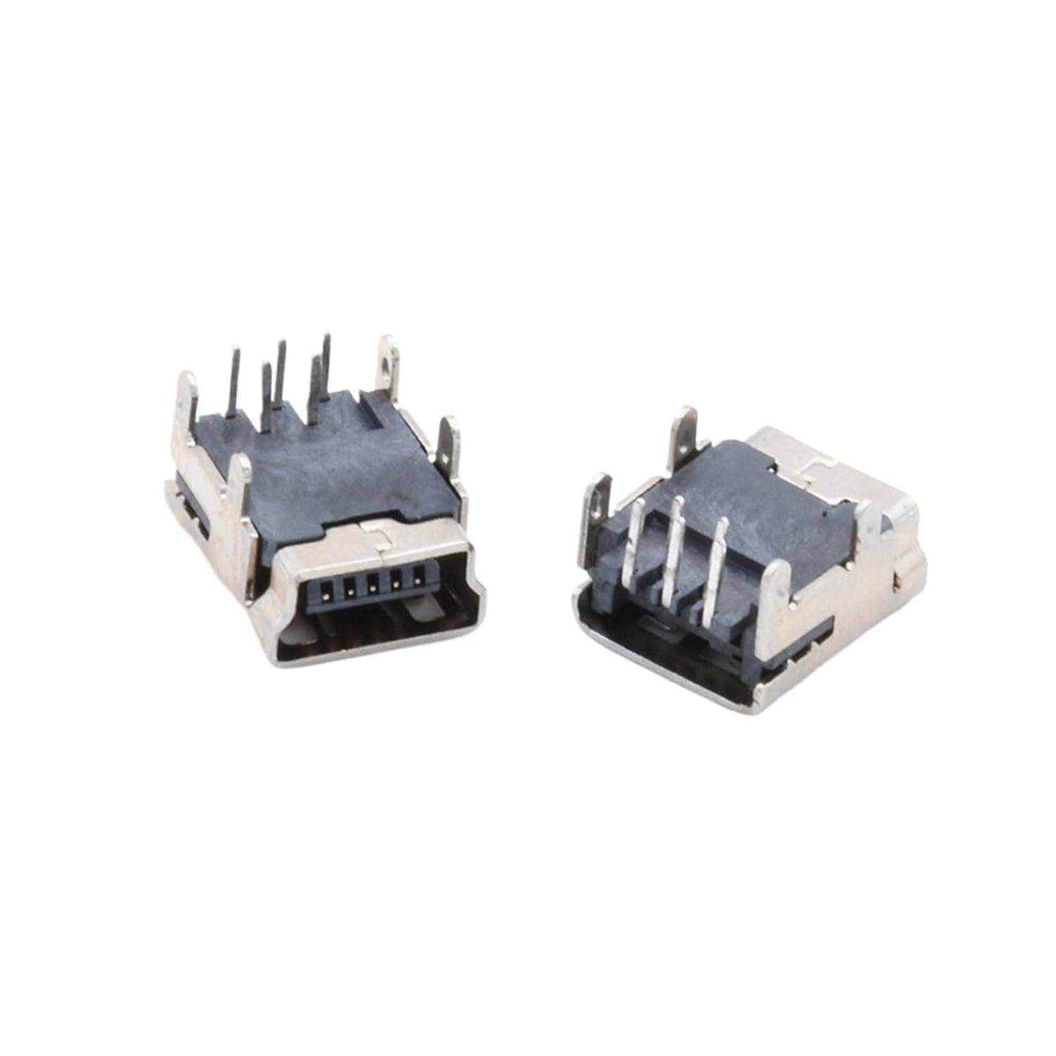 fengpeng 10/50Pcs USB SMT SMD DIP 5 Pin Female Type B Socket Connector Plug Straight Jack Tail Plug-in(Type-4,50PCS)