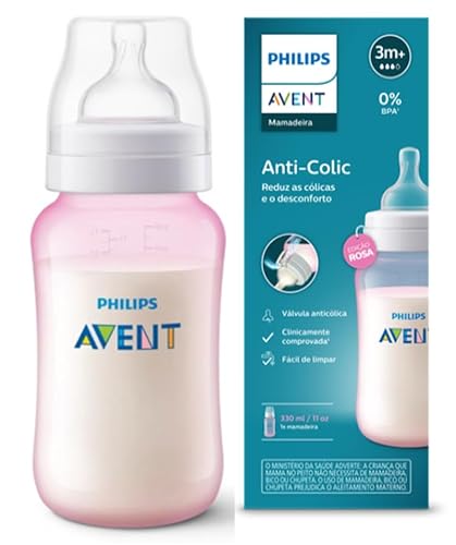 Mamadeira Anti-Colic 3m+ Philips Avent SCY121/11 Rosa 330ml
