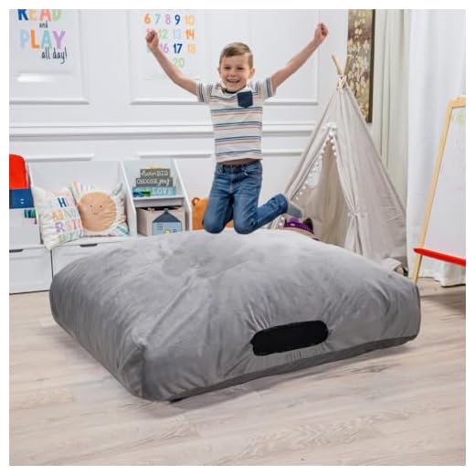 Foamma Crash Pad – (48’’ X 48’’) (4 Ft X 4 Ft) – Sensory Crash Pad with Foam Blocks for Autistic Kids, Soft Fabric & Washable Cover – Ideal for Kids and Adults to Jump, Play, or Relax