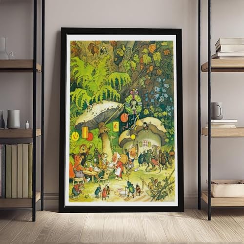 Impression sur toile fantastique Fritz Baumgarten deco murale rétro suspendue