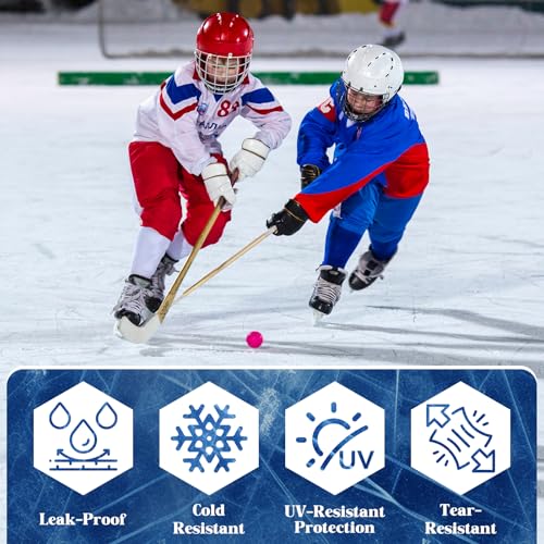 25X45ft 6 Mil Clear Ice Rink Liner – Heavy-Duty Backyard Ice Skating Rink Sheet, Leak-Proof & Tear-Resistant Plastic Liner for DIY Winter Family Skating Training or Hockey Practice by BobbleT - Image 4