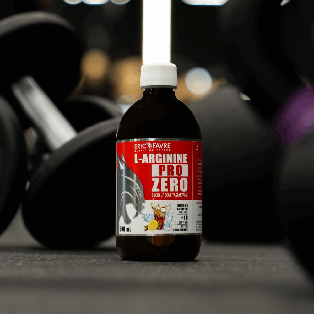L-ARGININE PRO ZERO - L Arginine Musculation Vegan liquide 500 ml - L-Arginine 100% pure, efforts intenses et récupération - Laboratoire Français Eric Favre - Fruits Rouges