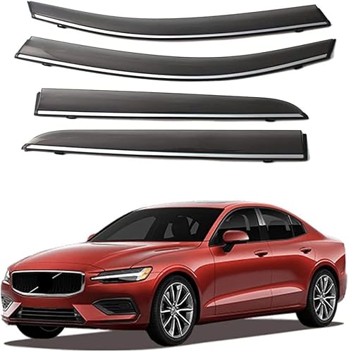 PANXUC Car Wind Deflectors for VOLVO S60 2020 2021, Side Window Wind Rain Deflector Window Visor Sun Rain Guard Smoke Guards