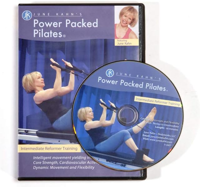 Power Packed Pilates (DVD) - Intermediate Pilates Reformer Training, June Kahn, Aeropilates and Traditional Reformer and Performer