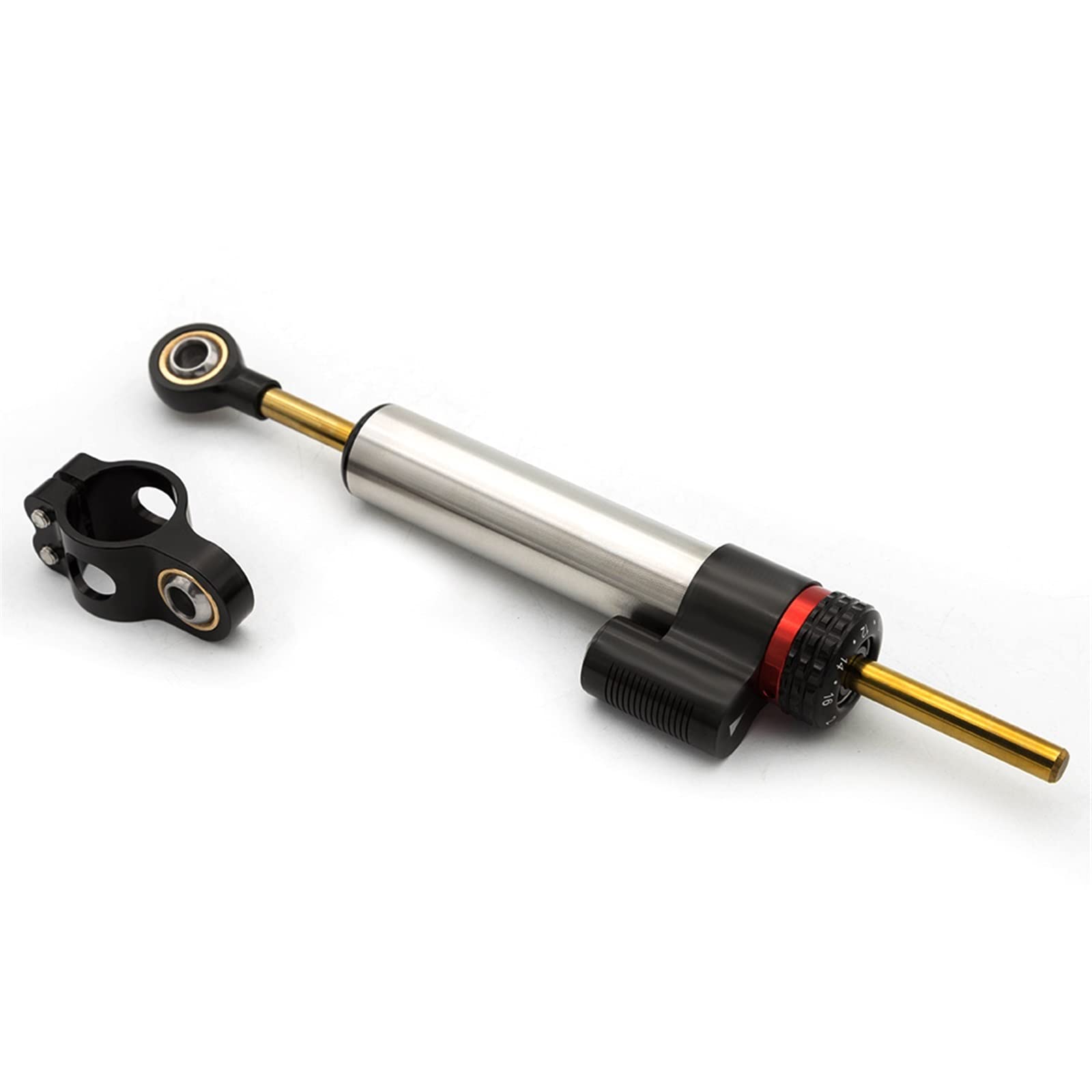 50mm Clamp Fit For The Scooter G-booster Stabilizer Steering Damper Mounting Bracket Support Fiber Carbon Dampers Aluminum Brackets Amortyzator układu kierowniczego(Carbon Damper)