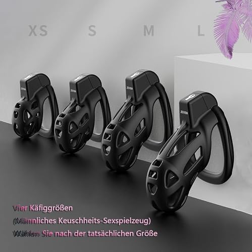 Miniatura 7 de Selgurfos 3d Ventilation Chastity Cage Lock Set With Three Wider Rings And Belt Small Lightweight Cock Cage With Urinal Men Penis Sm Bondage Sex Toys Device For Adult Xs