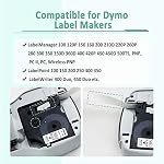 5- paquet 45013 Noir sur Blanc Compatible pour Dymo D1 Recharge de ruban de fabricant d'étiquette 45013s S0720530 D1 12mm Cassette à ruban noir 1/2" sur blanc pour LabelManager 160 210D 450 280 420P PnP 220P 360D