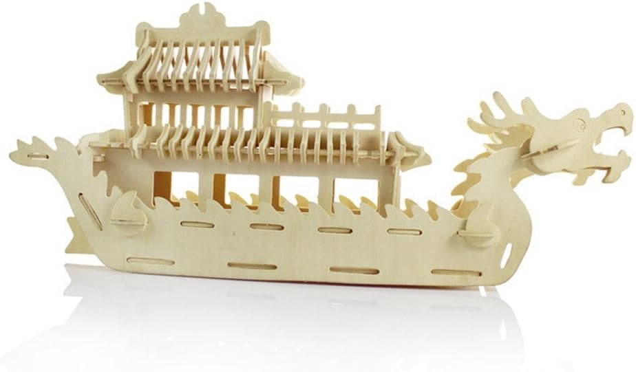 3-D Wooden Puzzle-DIY 3D Puzzle Toys-Dragon boat