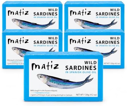 Matiz Sardines in Olive Oil, 4.2 Ounce Can (Pack of 5)