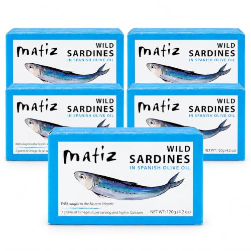 Matiz Sardines in Olive Oil, 4.2 Ounce Can (Pack of 5)